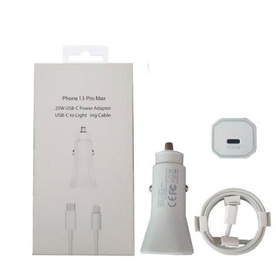 APPLE Cargador Auto iPhone 12v Carga Rápida CON CABLE FOXCON