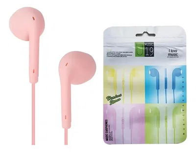 Auriculares con cable U19 ROSADO