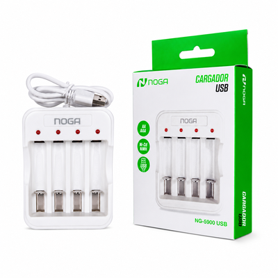 CARGADOR USB PARA 4 PILAS RECARGABLES NG-5900 USB