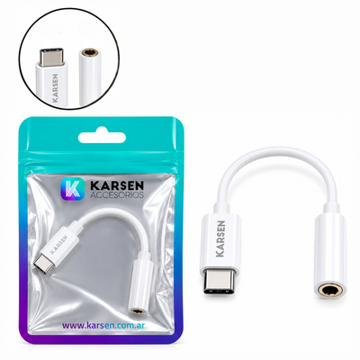ADAPTADOR TIPO C A PLUG 3.5 KARSEN