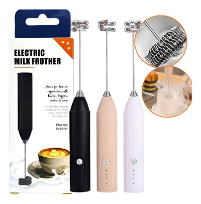 Batidor Eléctrico Recargable 3 Velocidades Electric Milk Frother Mano