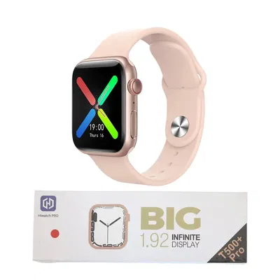 Relojes Inteligentes Smartwatch T500 +Pro ROSA CLARO