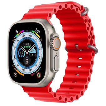 Relojes Smartwatch T800 Ultra pantalla infinita grande ROJO