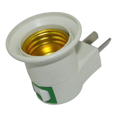PORTALAMPARA ZE PVC C/FICHA Y TECLA BLAN ZS-137