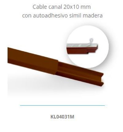 C.CANAL KALOP 20X10 C/ADH MADERA KL04031M