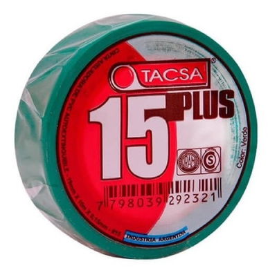 CINTA TACSA 15 PLUS 10M VERDE