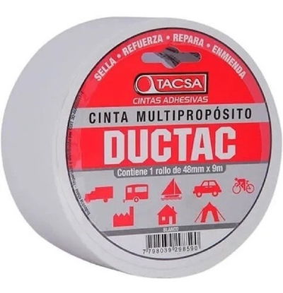 CINTA TACSA DUCT TAPE 9M BLANCA