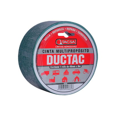 CINTA TACSA DUCT TAPE 9M VERDE