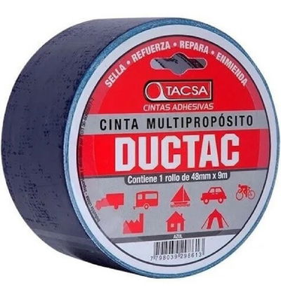 CINTA TACSA DUCT TAPE 9M AZUL