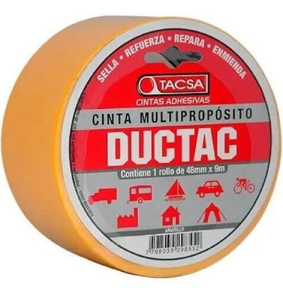 CINTA TACSA DUCT TAPE 9M AMARILLA