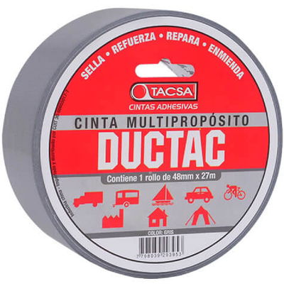 CINTA TACSA DUCT TAPE 9M GRIS