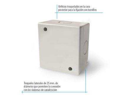 CAJA KALOP SIGMA IP40 CIEGA CUADRADA GRIS (KL42103