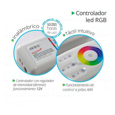 CONTROLADOR MY RGB CIRC CROMATICO TACTIL 30A 8044