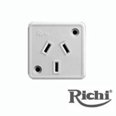 MOD.TOMA RICHI 3P 10A P/EMBUTIR BLANCO