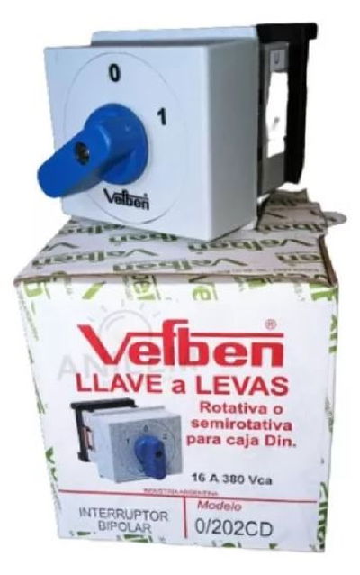 LLAVE INTERRUP VEFBEN 16A 2P 1-0 CAJA DIN 0/202CD#