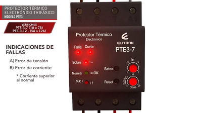 PROT.ELIBET TERM TRIF PTE 3.7 P/MOTOR-BOMBA 7A