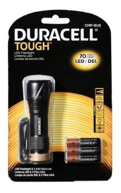 LINTERNA DURACELL TOUGH CMP-9US C/3PILAS