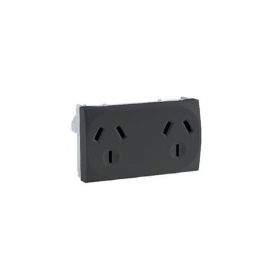 MOD.TOMA RODA DOBLE IRAM 10A GRIS WDA54132
