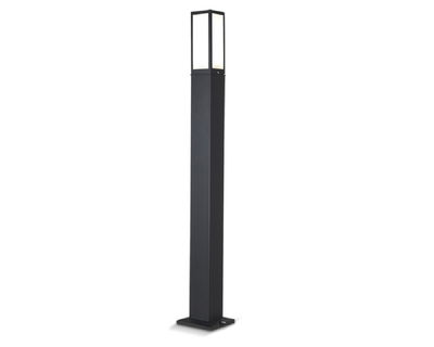 AF FW FAROLA 2420/2000 PIE 2MT NEGRO ALUMI E27 ACR