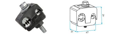 MORSETA LCT DERIV 25-95/04-16 PKD14 DENTADO D.ALU