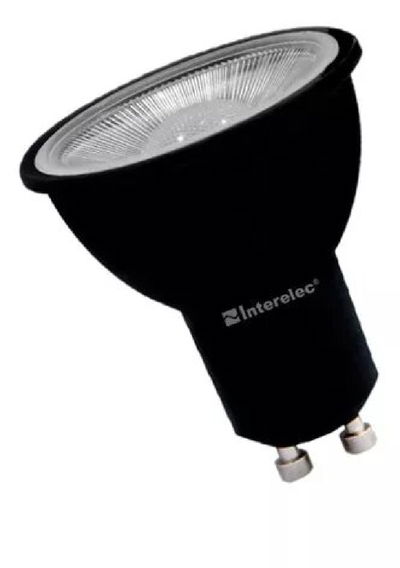 LAMP.INTERELEC LED DICRO 5W CALIDO NEGRA