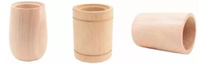 PORTALAMPARA MADERA ELKAS CILINDRO C/DOS RAYAS NAT