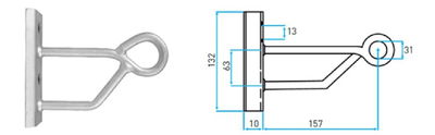 MENSULA DE RETENCION PKR-20 LCT 5802 OJAL CER