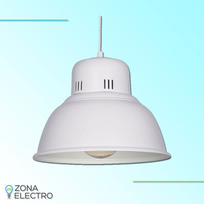 COLG.FAROLUZ 1XE27 GALPONERO ALUMINIO BL/BL 311BL