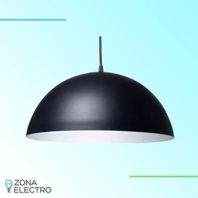 COLG.FAROLUZ M.ESF.1XE27 306/C 40CM EXT/I NEG/BCO