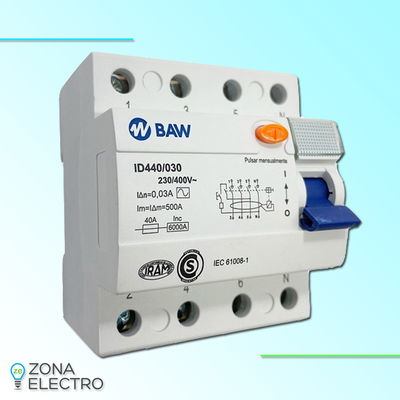 DISYUNTOR BAW 4X25A 30MA AC