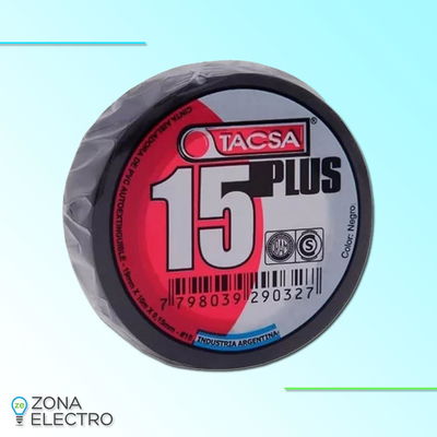 CINTA TACSA 15 PLUS 10M NEGRA