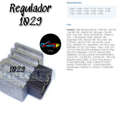 REGULADOR DE VOLTAJE HONDA (1029) PIETCARD