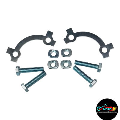 TORNILLO CORONA CON CHAPAS Y TUERCA YBR