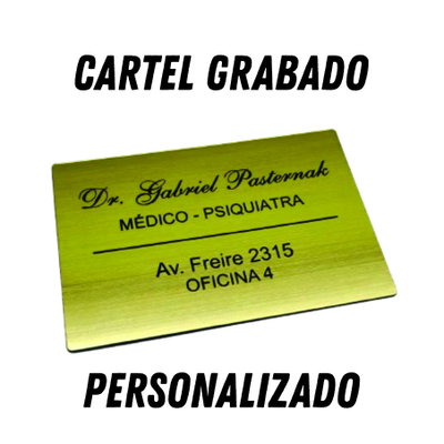 Cartel Placa Grabado 20 x 15 cm