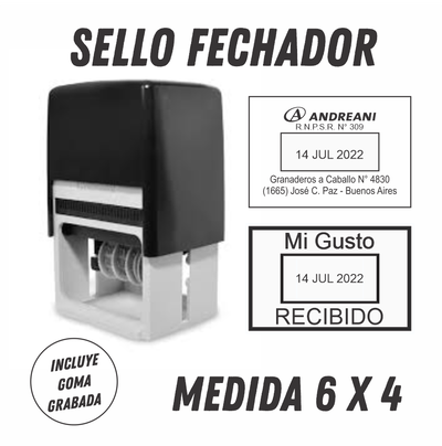 Sello Fechador con Placa Automático
