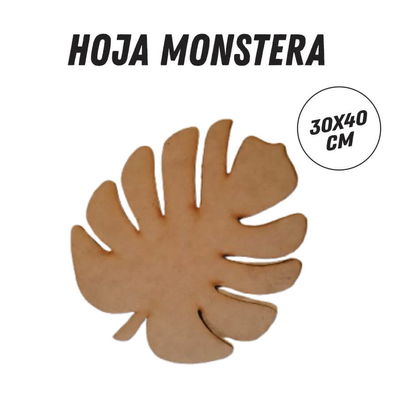Hoja monstera fibrofacil