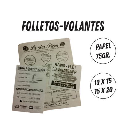 Folletos a un color