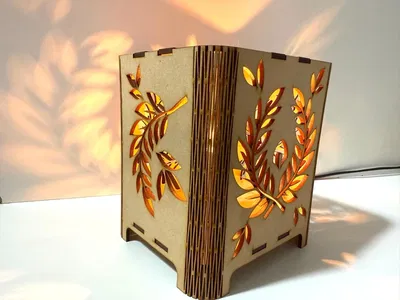 Lampara Cuadrada de Mesa