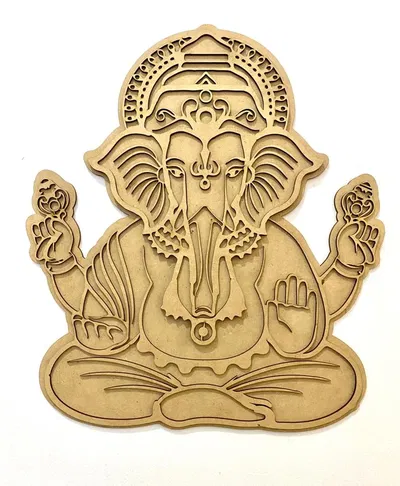 Colgante Pared GANESHA 3D MDF Crudo
