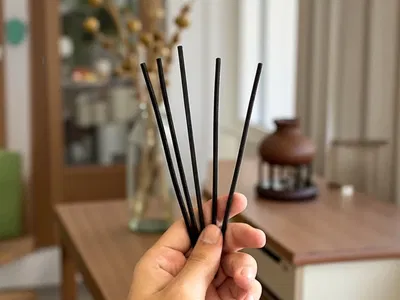 Varillas de Rattan Negras 15cm x10 unid