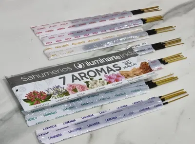 Sahumerio 7 AROMAS INDIA Iluminarte x 1 sobre