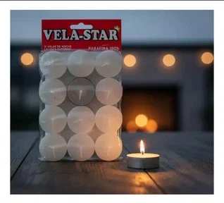 Vela de Noche Blancas x12 VELAS-STAR