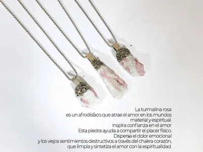 DIJE ALPACA TURMALINA ROSA CON PIRITA