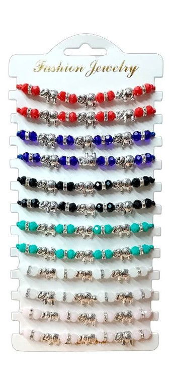 Pulsera Familia de Elefantes x unid.