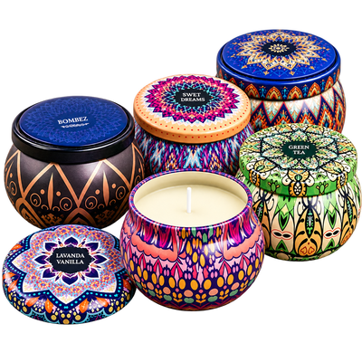Vela de Soja Lata Mandala Grande