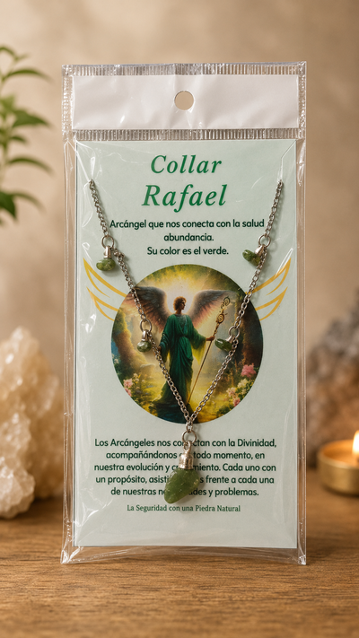 Collar Arcangel Piedra Grabada