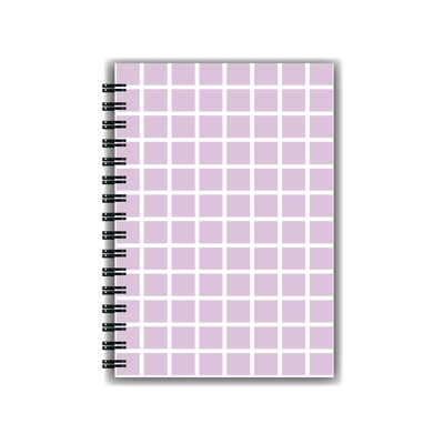 Cuaderno Cuadros Lila A5 Tapa dura Anillado