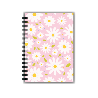 Cuaderno Margaritas Rosas A5 Tapa Dura Anillado 