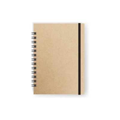 Cuaderno Minimal Kraft A5 Tapa dura Anillado