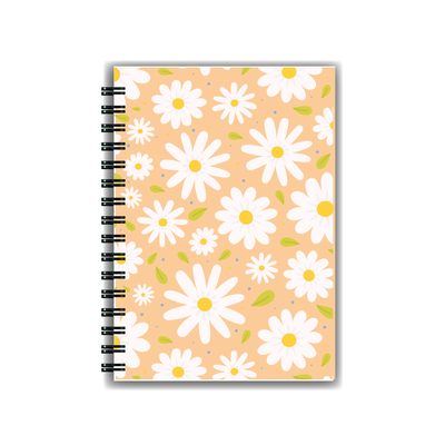 Cuaderno Margaritas Amarillas A5 Tapa Dura Anillado 